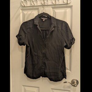 Banana Republic | Black Short Sleeve Button Up Blouse | Size XS